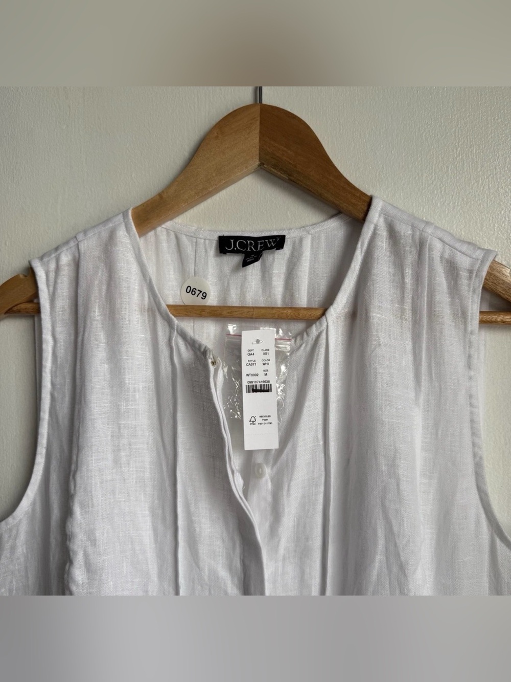 J. Crew White Sleeveless Seamed Linen Midi
Dress Medium - Picture 7 of 10